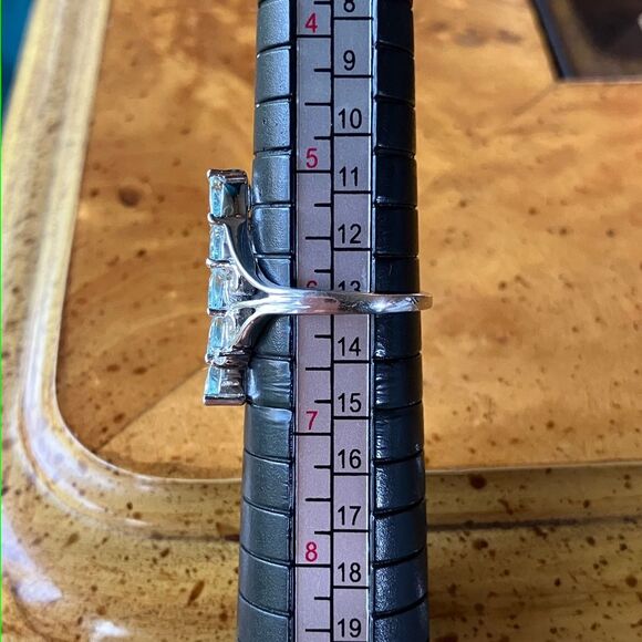 Natural Aquamarine Sterling Silver Ring Size 6 - Picture 9 of 10